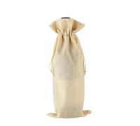 YETONADO Lot de 10 sacs de vin en toile de jute pour bouteille de vin, décoration de fête de mariage, beige, Taille unique