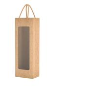 YETONADO Lot de 24 sacs cadeaux rectangulaires en papier pour bouteille de vin, Velin jaune, 12.5x8.5x36cm