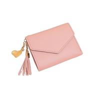 YETONADO Portefeuille tendance pour femme avec fermeture éclair - Noir blanc gris rouge - Longue section - En cuir synthétique souple, rose 2, Taille unique