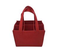 YETONADO Sac à bouteille de vin léger pliable pour voyage avec poignée de transport - Résistant aux déchirures - Étanche - 6 compartiments - Pour barbecue et fête, Rouge, Taille unique