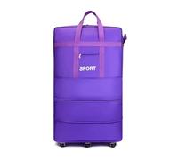 YETONADO Sac à carreaux d'air Oxford grande capacité de voyage roue universelle bagages pliants sac de rangement sacs d'emballage à roulettes cubes d'emballage, Violet 110 x 48 x 28 cm, Jeden rozmiar