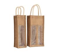 YETONADO Sac à main à vin rouge avec fenêtre pour bouteille de champagne simple et double boîte cadeau pour invités, 1 couleur, L