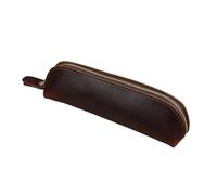 YETONADO Trousse à crayons vintage en cuir simple pour étudiant - Trousse de rangement avec fermeture éclair - Boîte à lunettes - Fournitures scolaires, b, Taille unique