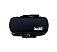 YETONADO Trousse d'école de grande capacité avec serrure à mot de passe - Couleur unie - Durable - Portable - Pour l'école, Couleur : noir uni, Taille unique