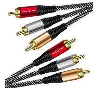 Yeung Qee Câble audio vidéo RCA 2 m 3RCA mâle vers 3RCA mâle câble composite AV compatible avec décodeur, haut-parleur, amplificateur, lecteur DVD et plus (2 m)