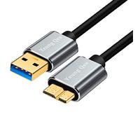 Yeung Qee Câble de Disque Dur USB 3.0 Type A mâle vers Micro B Compatible avec Samsung Galaxy S5, Note 3, Note Pro 12.2, Appareil Photo, Disque Dur et Plus Encore 2 m