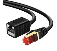 Yeung Qee Câble d'extension Ethernet 1,8 m pour réseau blindé Cat7 Ethernet Câble adaptateur RJ45 Cordon blindé mâle vers femelle 2 m