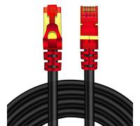 Yeung Qee Câble Ethernet Ethernet CAT 7 pour extérieur CAT 7 Câble Ethernet Ethernet RJ45 LAN Gigabit Cordon de raccordement SSTP étanche pour modem,60m