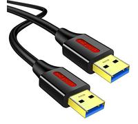 Yeung Qee Câble USB 3.0 A vers A mâle 6 m Câble USB type A mâle vers mâle Câble USB 3.0 double extrémité pour disque dur, refroidisseur d'ordinateur portable, lecteur DVD et plus encore (6 m)