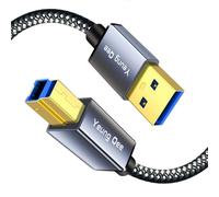 Yeung Qee Câble USB 3.0 A vers B de 4 m, câble USB 3.0 de type A mâle vers B mâle compatible avec station d'accueil, disques durs externes, scanner, etc. (4 m)
