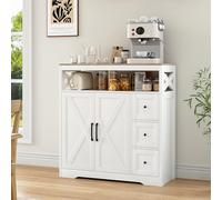 Yeutre Buffet Cuisine, Meuble de Rangement avec Tiroir et Portes, Meuble de Cuisine Bas Blanc avec Plan de Travail et Étagère, Buffet Salle a Manger Moderne pour Salon (Blanc, 100x40x105 cm)