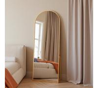 Yeutre Grand Miroir sur Pied, 165 x 60 cm, Miroir Arche Dore avec Cadre en Métal, Miroirs Plein Pied pour Chambre à Coucher, Salon, Dressing (Or, 165L x 60l cm)