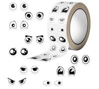 Yeux autocollants pour loisirs créatifs | 500 Stickers Mignons d'Expressions d'Yeux Cartoon | Rouleau d'Autocollants | Pour Filles École Enseignant Récompense Papeterie Décoration