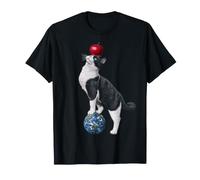 Yeux Bleus Illustration Terre Art Espace Chat Maman T-Shirt