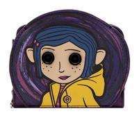 Yeux Boutons Coraline Univers Parallèle Fantasy Sombre Porte-Monnaie/Portefeuille Poche à Monnaie Zippée et Porte-Carte, Violet