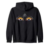 Yeux de Bouddha de la sagesse avec symbole OM 2 - Fan Fun Sweat à Capuche