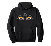 Yeux de Bouddha de la sagesse avec symbole OM 2 - Fan Fun Sweat à Capuche