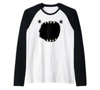 Yeux de créature effrayants et effrayants Mignons Petits Monstres Chasseurs Manche Raglan