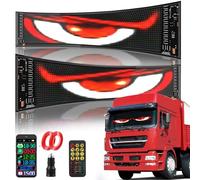 Yeux de Diable pour Voitures, Yeux LED Voiture avec Contrôle APP et Télécommande, Devil Eyes Light for Cars Window, Contrôle D'application Bluetooth pour Publicité et Signalisation (120 * 595mm 2pcs)