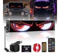 Yeux de Diable pour Voitures, Yeux LED Voiture avec Contrôle APP et Télécommande, Devil Eyes Light for Cars Window, Contrôle D'application Bluetooth pour Publicité et Signalisation 120 * 595mm