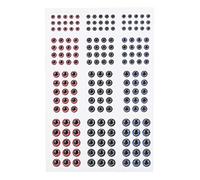 Yeux de leurre 3D Animal Fish Eyes, leurres de pêche artificiels pour montage de mouches, artisanat, cadeaux (183 pièces, taille 1)