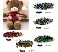 Yeux De Poupée En Plastique De 8mm, 100 Pièces, Yeux De Sécurité Pour Ours En Peluche, Jouet En Peluche, Scrapbooking, Marionnette, Artisanat