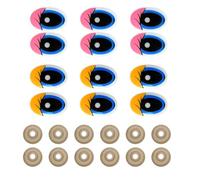Yeux De SéCurité 20 PièCes Impression d'un œIl De Dessin Animé Plastique Yeux Crochet avec Rondelles Yeux Exquis Yeux De Securite pour Jouets Au Crochet La Fabrication De Peluches 19 X 29 mm