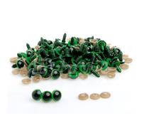 Yeux De Sécurité En Plastique, 100 Pièces/Ensemble 10mm, Pour Poupée Ours En Peluche, Marionnette Animale, Artisanat