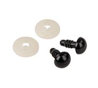 Yeux De Sécurité En Plastique 10mm Noir Avec Rondelles 10 Pièces