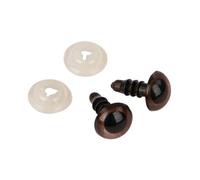 Yeux De Sécurité En Plastique 8mm Brun Foncé Avec Rondelles 10 Pièces
