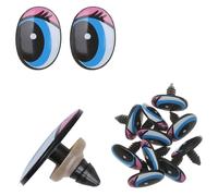 Yeux De Sécurité Ovales En Plastique Bleu, 5 Paires (10 Pièces), Jouet Marionnettes, Yeux De Poupées Diy 24x18mm Pour Ours En Peluche, Jouets En Peluche, Accessoire De Poupée Diy