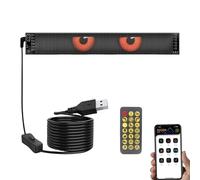 Yeux de Voiture LED Animés, Enseigne LED Flexible Et Personnalisable, Décoration Extérieure Automobile pour Vitre Véhicules SUV Camping-Cars Anniversaire Fête Magasin