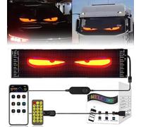 Yeux diaboliques LED pour voitures et camions, lumière œil de diable pour voiture, lampe œil de diable colorée écran souple pour fenêtre de voiture, affichage LED flexible programmable pour auto (6,8
