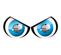 Yeux Drapeau Breton (29x12cm) - Sticker/Autocollant