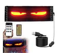 Yeux du Diable Voiture, Lumière Yeux du Diable pour Voitures, Yeux LED pour Fenêtre de Voiture, Lampe œIl du Diable RGB, écran Souple pour Véhicule, Magasin, Fête, Bar, Hôtel