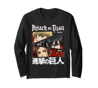 Yeux du Personnage de l'Attaque des Titans et Kanji Anime de Manche Longue