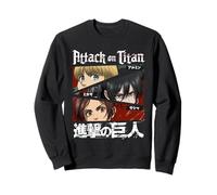 Yeux du Personnage de l'Attaque des Titans et Kanji Anime de Sweatshirt