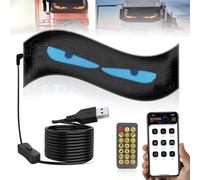 Yeux LED pour camion 60 cm, yeux de diable, LED de voiture, programmable, avec télécommande et application, USB étanche (120 × 595 mm (16 × 96 pixels)