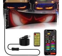 Yeux LED pour Camion, Affichage LED Flexible, Yeux de Voiture, Yeux du Diable, Lumière de Voiture Programmable, USB, Flexible, Bluetooth, Affichage de Contrôle par Application 20 * 64cm