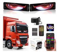 Yeux LED pour Camion et Voiture, 2 PCS Lumière Devil Eyes Programmable for Voitures, Yeux LED Voiture avec Contrôle APP et Télécommande pour Magasin, Design DIY Dynamique 102 * 348MM