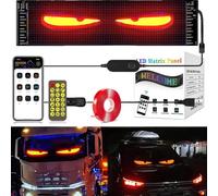 Yeux LED pour Camion Et Voiture, Yeux Colorés du Diable, Grand Écran LED Flexible Programmable pour Voiture, LED Dynamique, Écran Flexible LED Dynamique pour Voiture Intelligente DIY pour n'importe