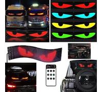 Yeux LED pour Camion, Voiture DIY Car Dynamic LED Smart Colorful Eye Lamp Soft Screen, Devil Eyes, Écran de Contrôle De L'application Bluetooth Flexible USB(92x374mm)