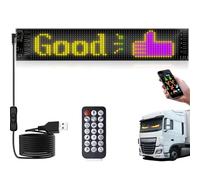Yeux LED pour voiture/camion - 12 x 59 cm - Personnalisé - Avec contrôle par application - Télécommande Bluetooth USB 5 V - Pour voiture, camion, camping-car