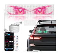 Yeux LED transparents de 10 x 40 cm pour voiture, camion, programmable, application intelligente DIY, yeux du diable, pare-brise avant, pare-brise arrière, écran LED USB ultra fin, flexible, dynamique