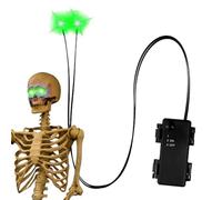 Yeux lumineux d'Halloween | Pierres tombales lumineuses avec minuterie - Décorations à DEL - Accessoires effrayants pour pierres tombales, squelettes d'extérieur, d'Halloween
