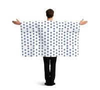 Yeux maléfiques. Drapeau imprimé pour adultes avec manches, cape, accessoire de déguisement pour fêtes, événements sportifs et festifs.