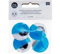 Yeux mobiles Ø 35 mm - Paupières bleues Bleu G