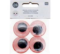 Yeux mobiles Ø 35 mm - Spirales rouge Rouge G