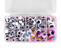 Yeux mobiles adhésifs 260/350/750/1380 pièces autocollants ronds pour loisirs créatifs, scrapbooking, jouets, accessoires