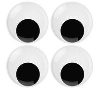 Yeux Mobiles Autocollants Adhésifs, 4 Dautocollants en Plastique Ronds Oeil Amovible pour les Décorations de Poupée Artisanale (76mm)